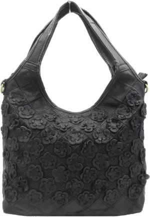 3D Floral Genuine Leather Handbags for Women Crossbody Bag Designer Shoulder Hobo Tote Bags Satchel Purses