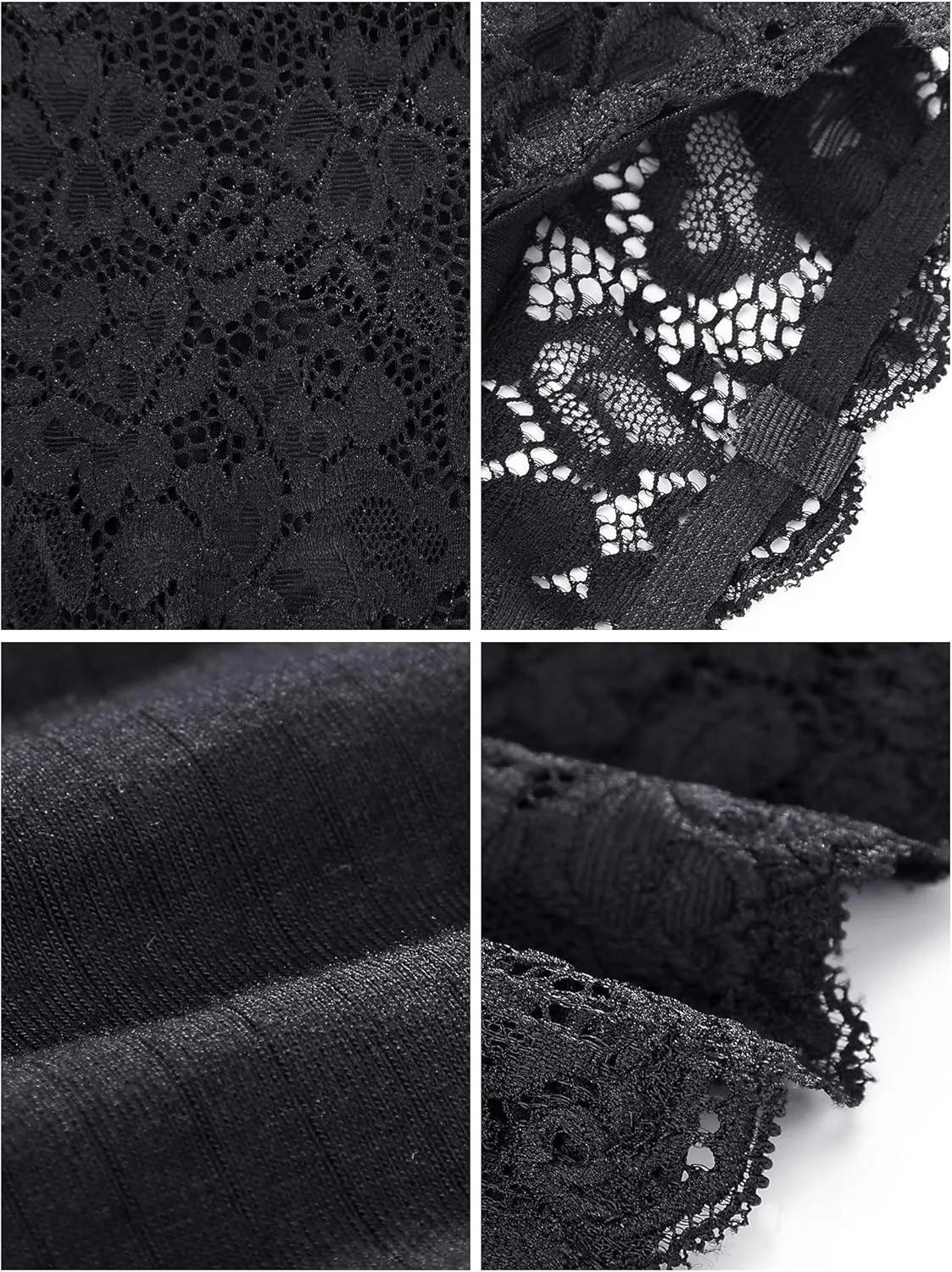 4 Pieces Women Lace Bandeau Bra Tube Top Elastic Strapless No Sponge Pad No Underwire Bra for Daily Favor
