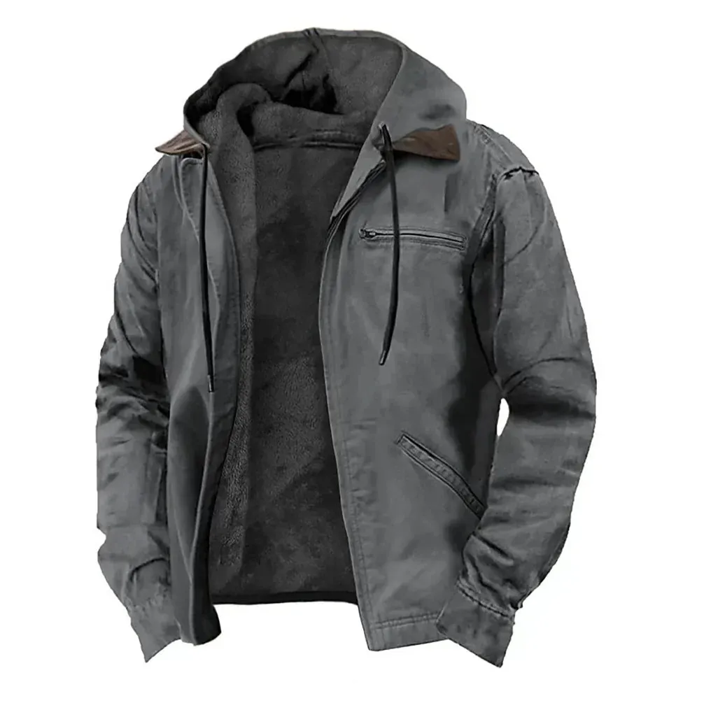 Abraham | Stylish Fleece-Lined Hooded Jacket