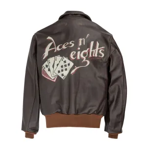 Aces and Eights™ Hand-Painted Flight Jacket Z21V029M