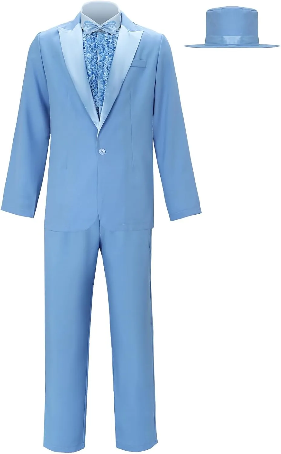 Adult Lloyd and Harry Tuxedo Costume Suit 90s Men Dumb Blue Dumber Orange Halloween Coat Pants Hat Bow Tie Outfit