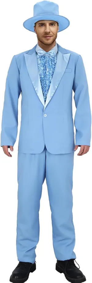 Adult Lloyd and Harry Tuxedo Costume Suit 90s Men Dumb Blue Dumber Orange Halloween Coat Pants Hat Bow Tie Outfit