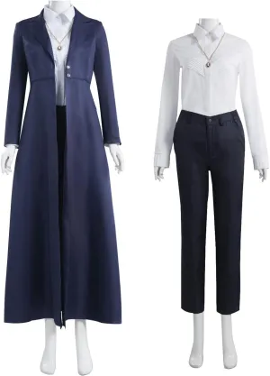 Agatha Cosplay Costume Agatha Harkness Trenchcoat Shirt Pants Uniform Suit Scarlet Witch Halloween Outfits