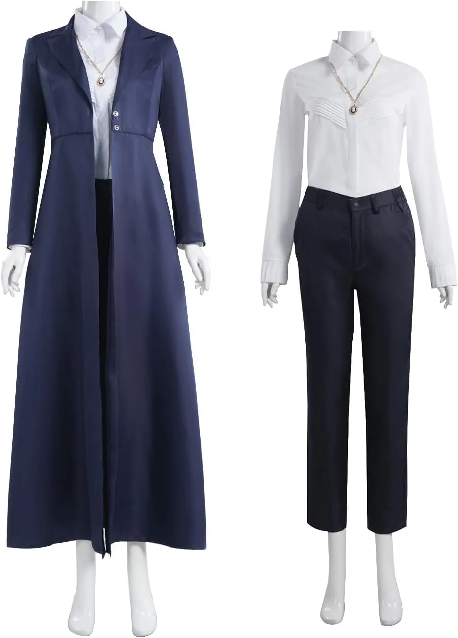 Agatha Cosplay Costume Agatha Harkness Trenchcoat Shirt Pants Uniform Suit Scarlet Witch Halloween Outfits