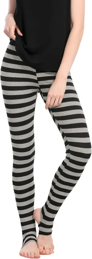 Allegra K Women's Leggings Printed High Waist Elastic Waistband Party Yoga Stirrup Pants