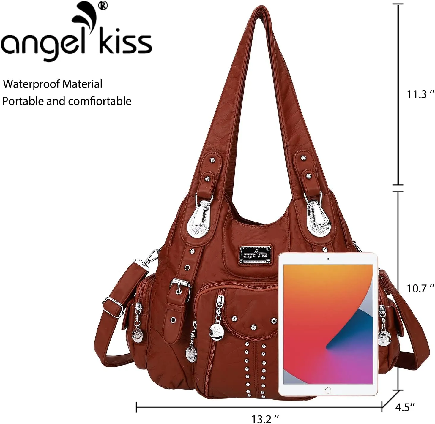 Angel Kiss Purses for Women Soft PU Leather Large Hobo Bags for Women Shoulder Bag