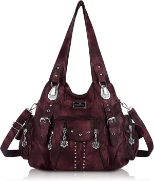 Angel Kiss Purses for Women Soft PU Leather Large Hobo Bags for Women Shoulder Bag