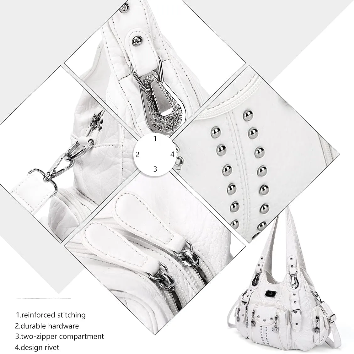 Angel Kiss Purses for Women Soft PU Leather Large Hobo Bags for Women Shoulder Bag