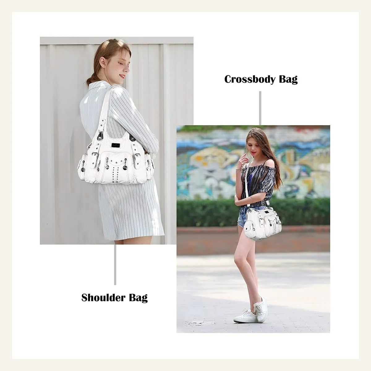 Angel Kiss Purses for Women Soft PU Leather Large Hobo Bags for Women Shoulder Bag