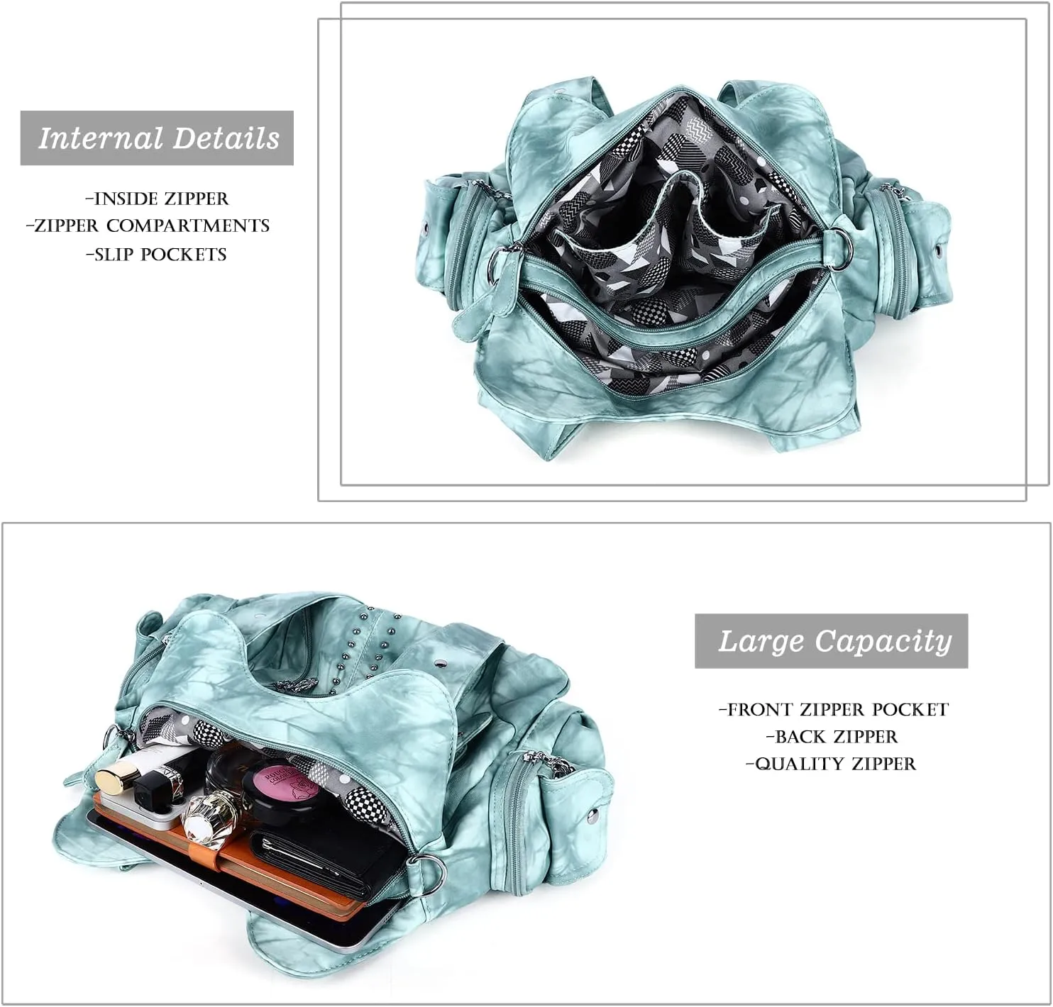 Angel Kiss Purses for Women Soft PU Leather Large Hobo Bags for Women Shoulder Bag