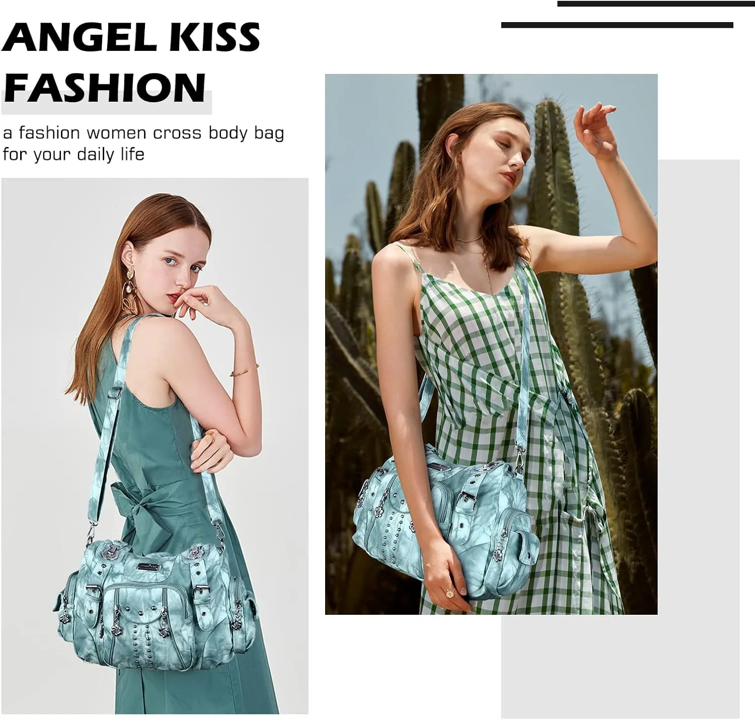 Angel Kiss Purses for Women Soft PU Leather Large Hobo Bags for Women Shoulder Bag