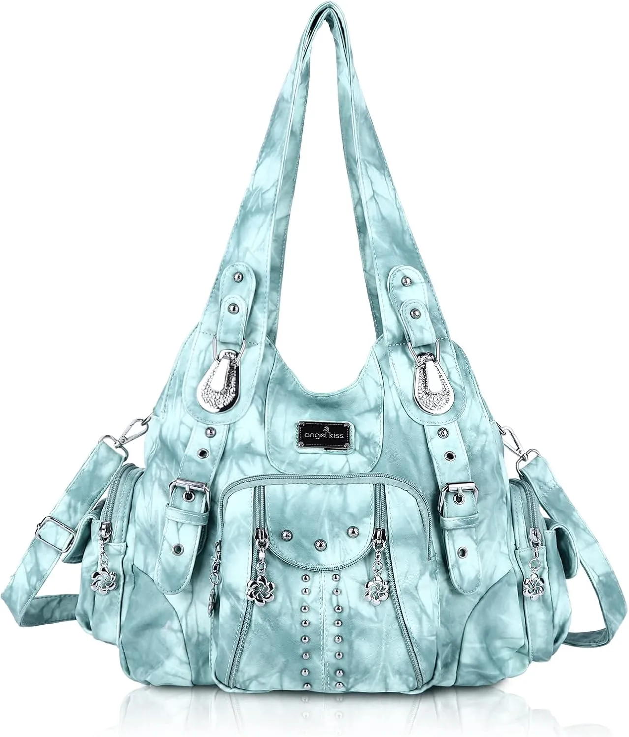 Angel Kiss Purses for Women Soft PU Leather Large Hobo Bags for Women Shoulder Bag