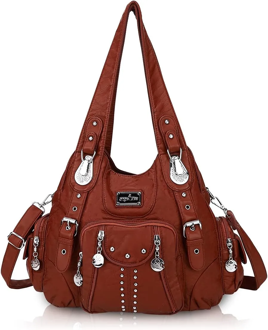 Angel Kiss Purses for Women Soft PU Leather Large Hobo Bags for Women Shoulder Bag