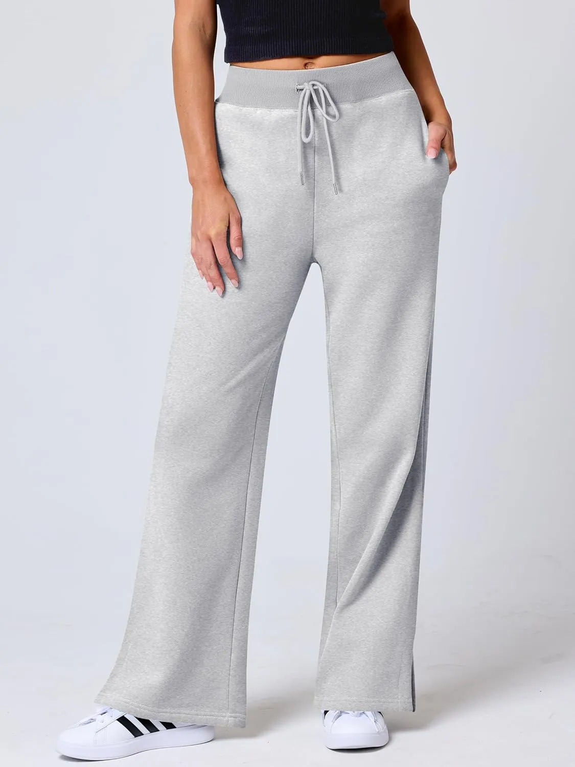 ANRABESS Women's Sweatpants Straight Leg High Waist Casual Drawstring Sweat Pants Workout Athletic Joggers with Pockets