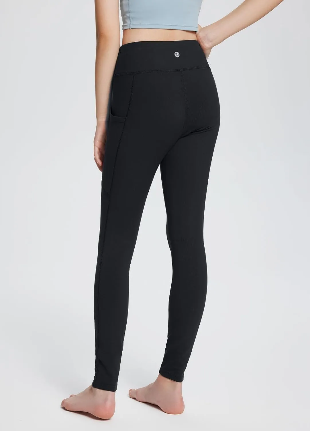 baleaf Youth Girl's Fleece Lined Leggings Water Repellent High Waisted Winter Warm Athletic Pants Hiking Running Yoga