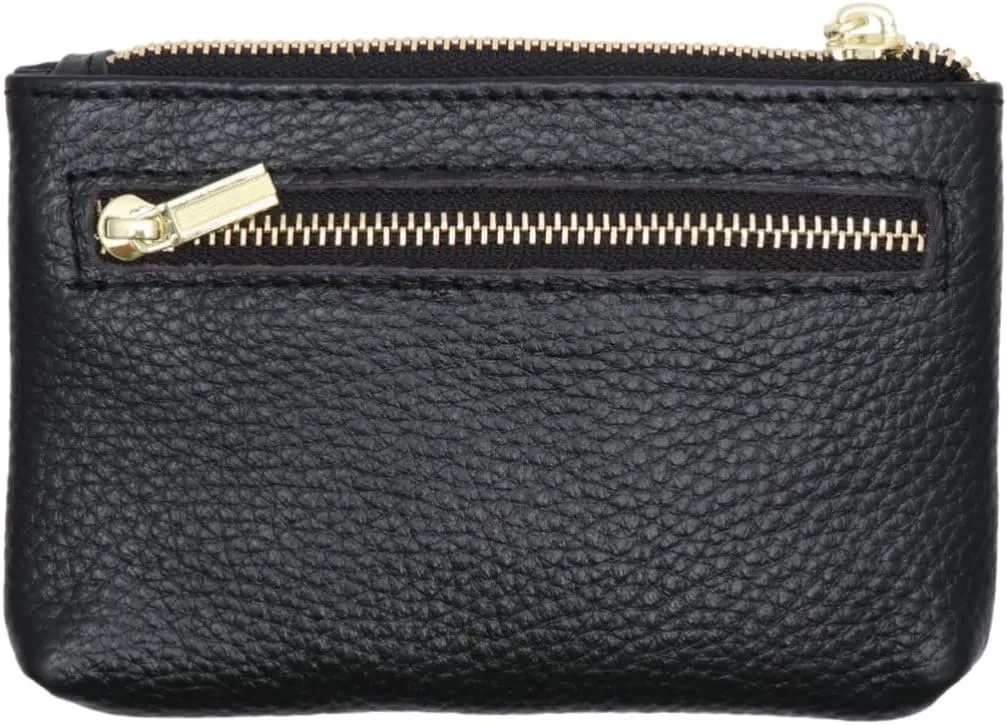 Beaupretty PU Leather Coin Pouch with Zipper Mini Handbag for Women for Daily Use Fits Pockets Great for Coins Change and Bills for School Shopping
