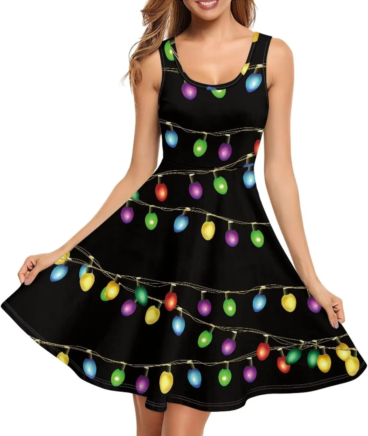 Belidome Tank Dress for Women Sleeveless A-line Plus Size XS-4XL Loose Fit Soft Comfy Lightweight