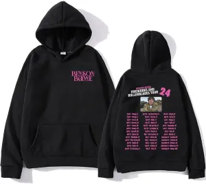 Benson Boone World Tour Hoodies for Women Men Hip Hop Sweatshirt Streetwear for Girls Clothes Clothing Fans Tops