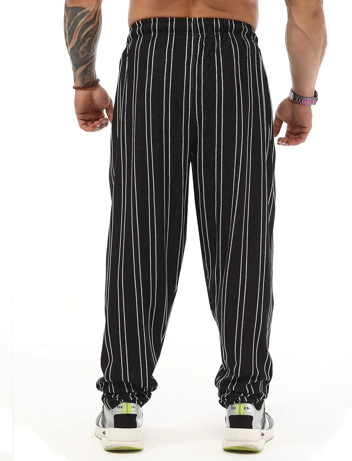 BIG SAM SPORTSWEAR COMPANY Men's Chain Pattern Baggy Workout Sweatpants