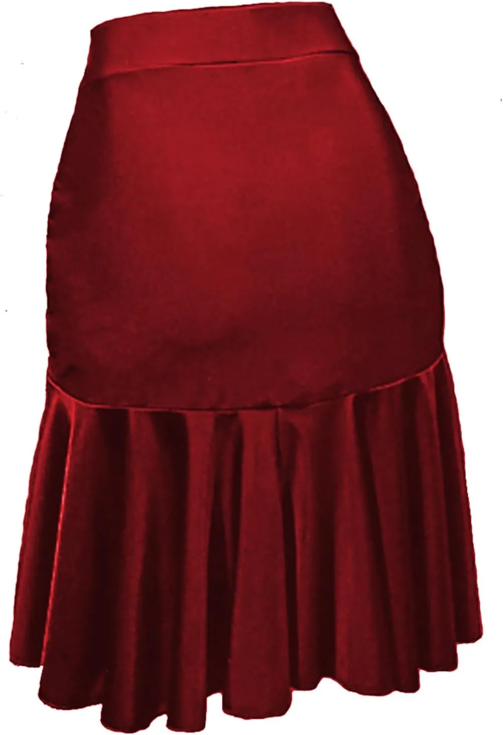 Black Asymmetrical Latin Dance Skirt with Shorts Ruffle Ballroom Dance Skirts for Women