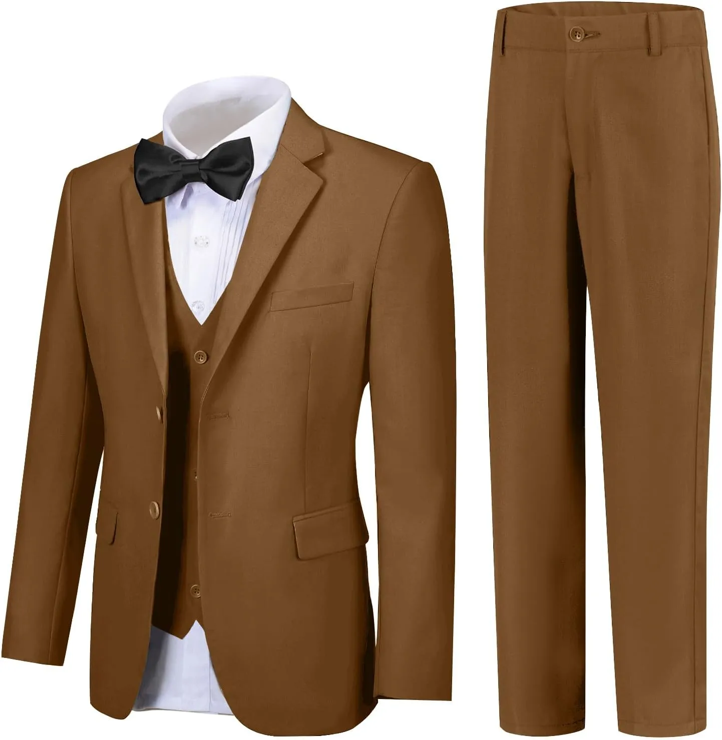 Boy Suits 5 Pieces Formal Suit Set with Adjustable Waist Kids Dress Suit for Wedding Prom