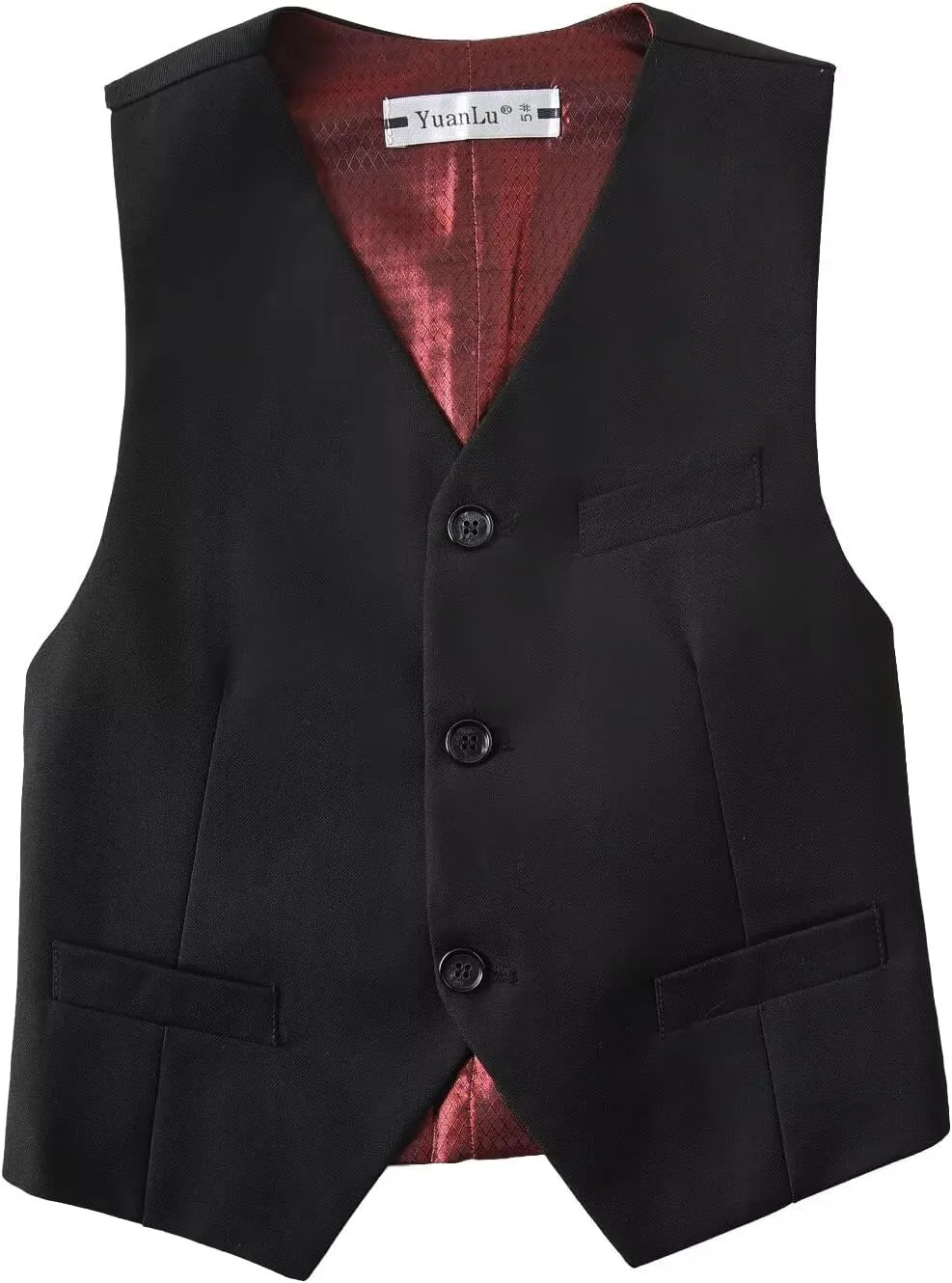 Boys Suit 5 Piece Kids Party Tuxedo Blazer Vest and Pants Set with Tie for Boy Formal