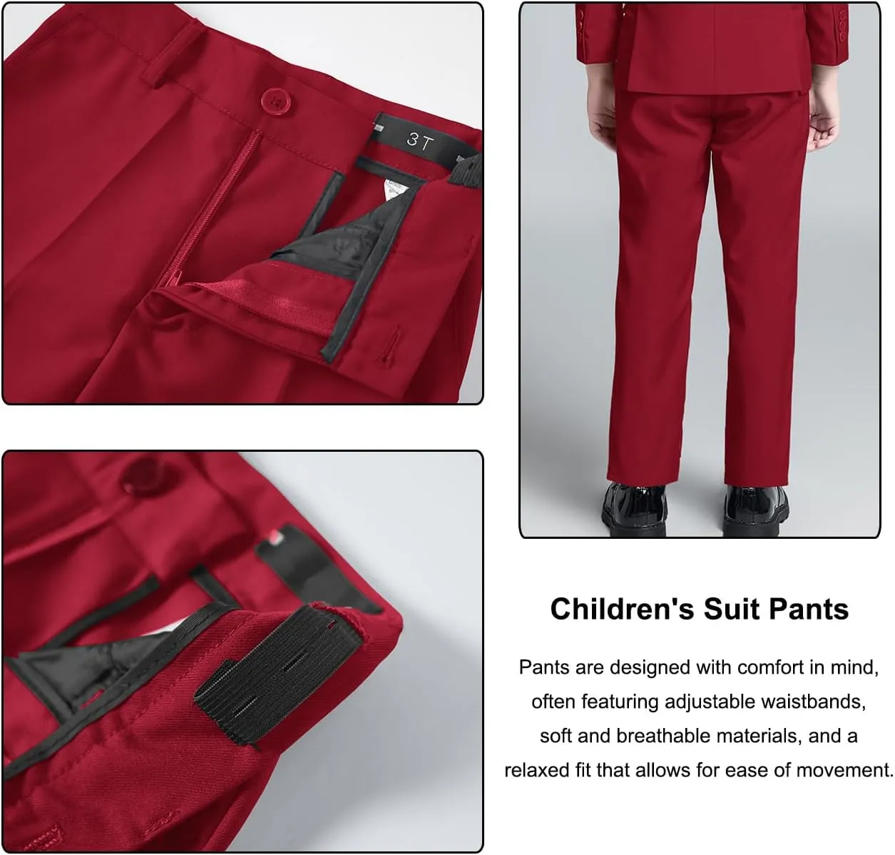 Boys Suit for Kids Teens Formal 5 Piece Tuxedo Suit Set