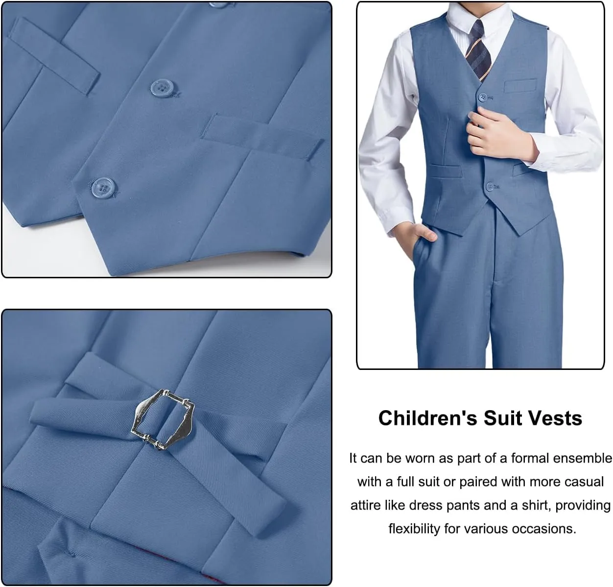 Boys Suit for Kids Teens Formal 5 Piece Tuxedo Suit Set