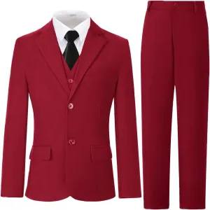 Boys Suit for Kids Teens Formal 5 Piece Tuxedo Suit Set