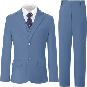Boys Suit for Kids Teens Formal 5 Piece Tuxedo Suit Set