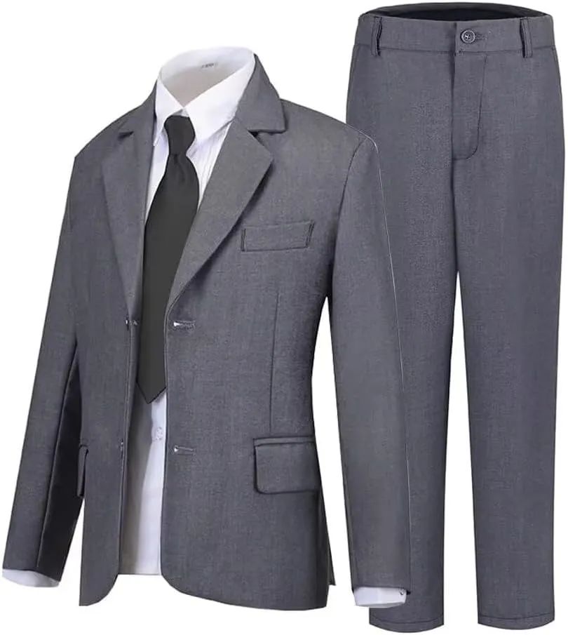 Boys Suit Slim Fit Tuxedo Set Prom Suits for Teen Boys Wedding Party Outfit 2 Piece Blazer Pants Set