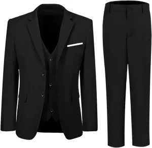Boys Suits 3 Piece Slim Fit Suit Set Dresswear Ring Bearer Outfit for Boy