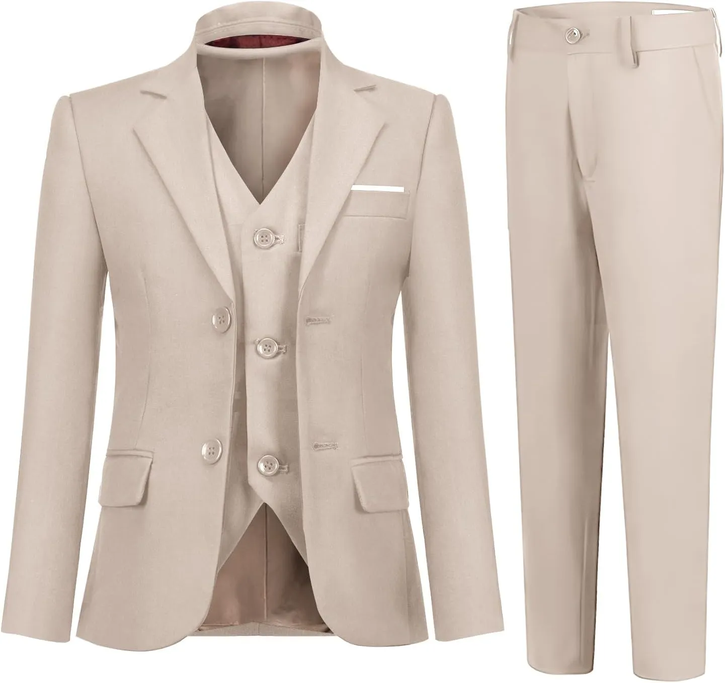 Boys Suits 3 Piece Slim Fit Suit Set Dresswear Ring Bearer Outfit for Boy