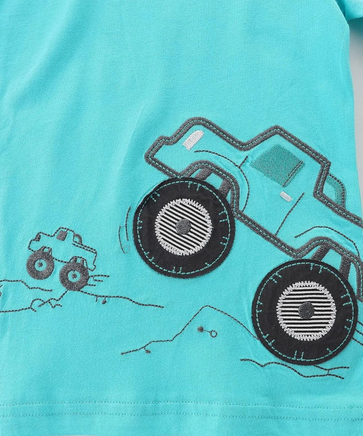 Bumeex Toddler Boy's Cotton Short Sleeve T-Shirt and Short Set 2-7Y