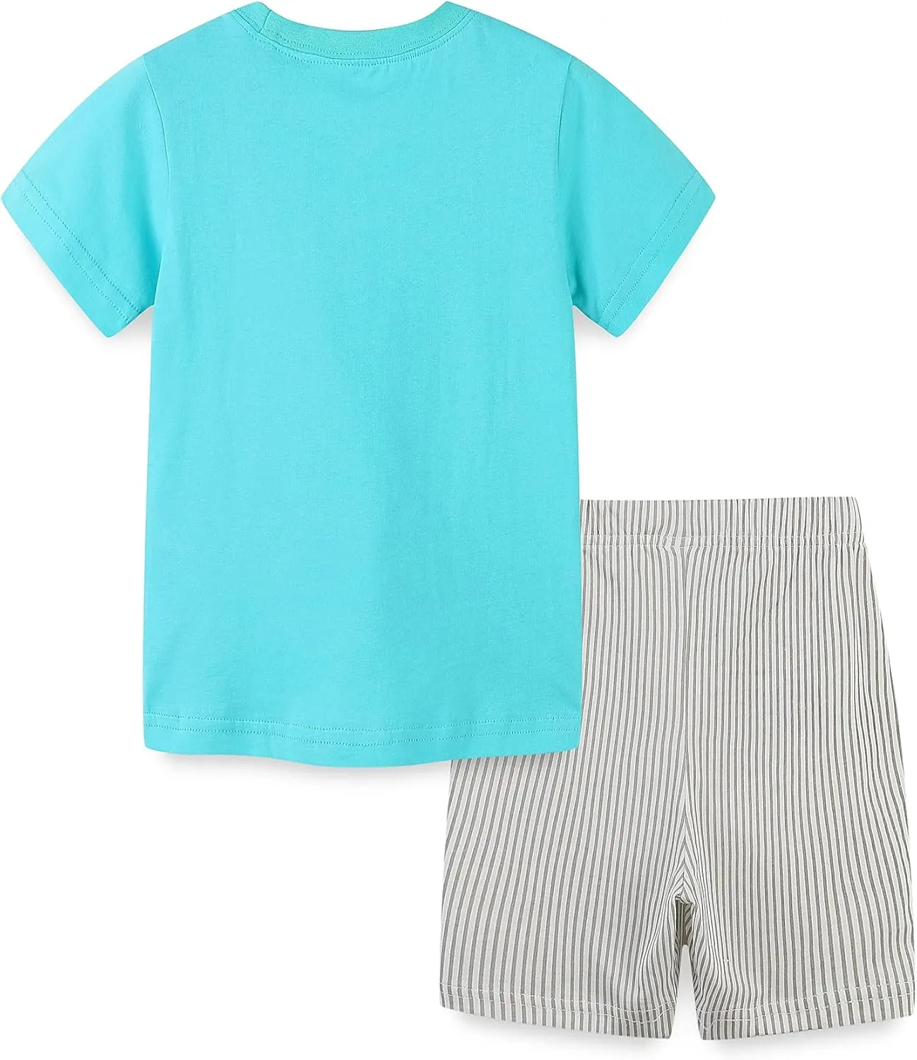 Bumeex Toddler Boy's Cotton Short Sleeve T-Shirt and Short Set 2-7Y
