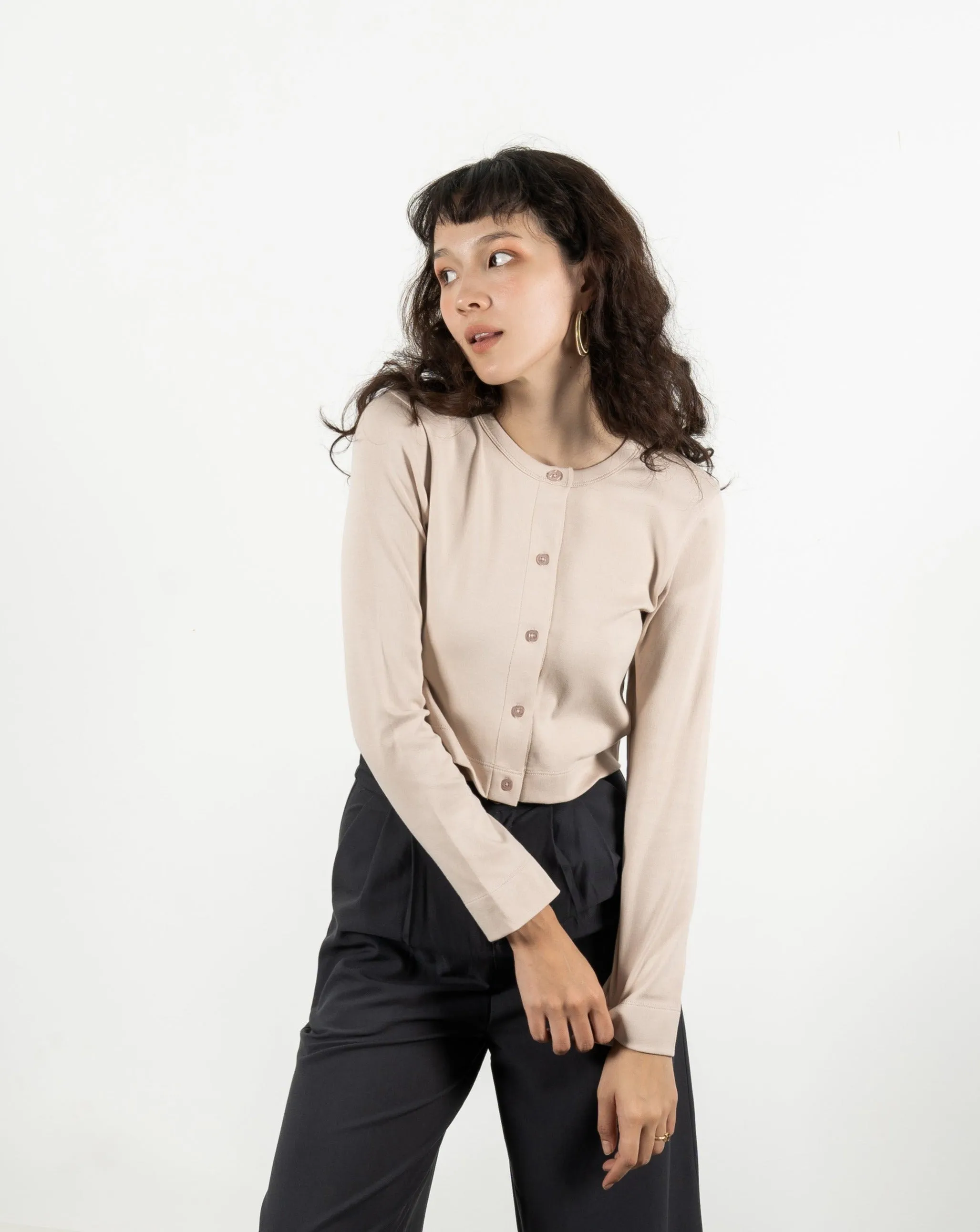 Button Down Cotton Cardigan