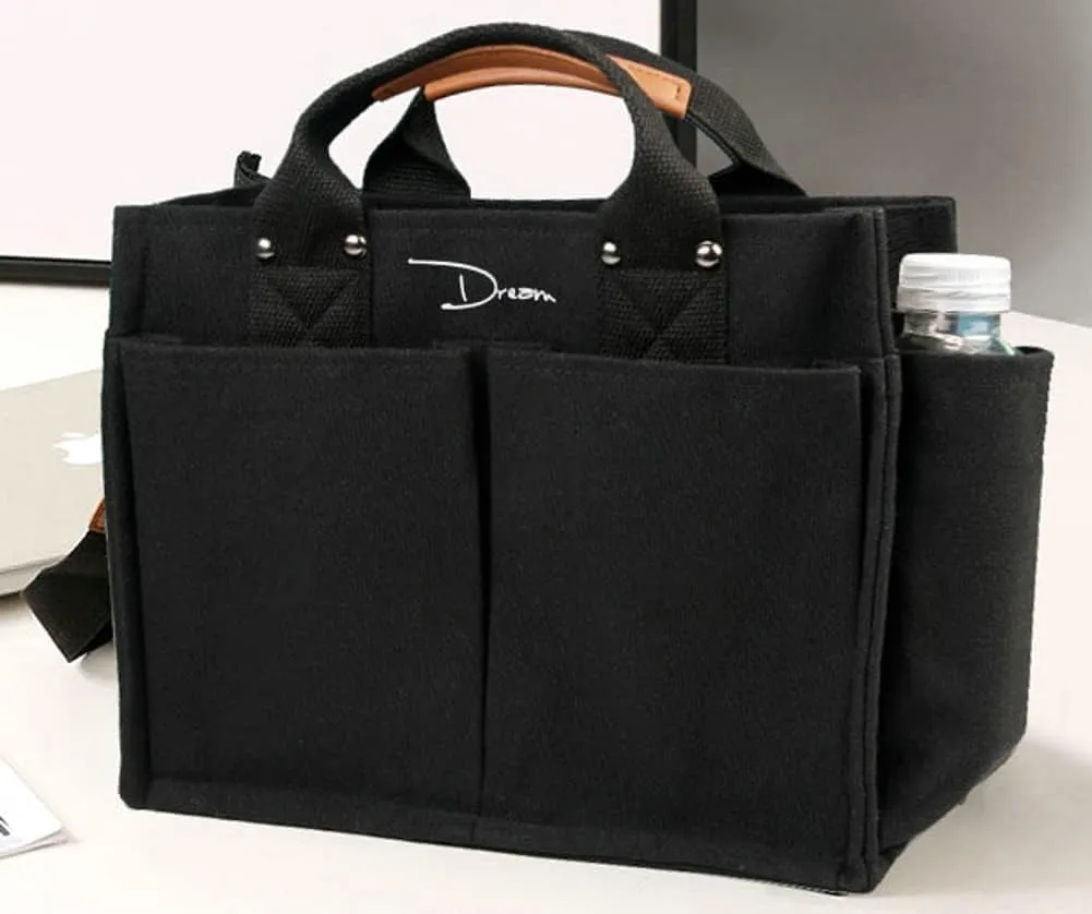 Canvas Tote Bag Purses for Women Large Canvas Work Shoulder Bags Casual Crossbody Purse for Travel Daily