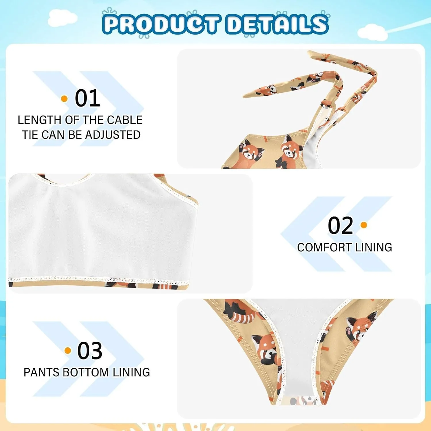 CaTaKu Girls Swimsuits Two Piece Swimwear Cute Bikini Set Tankini Hawaiian Beach Sport Bathing Suit for Girls Size 3-12T