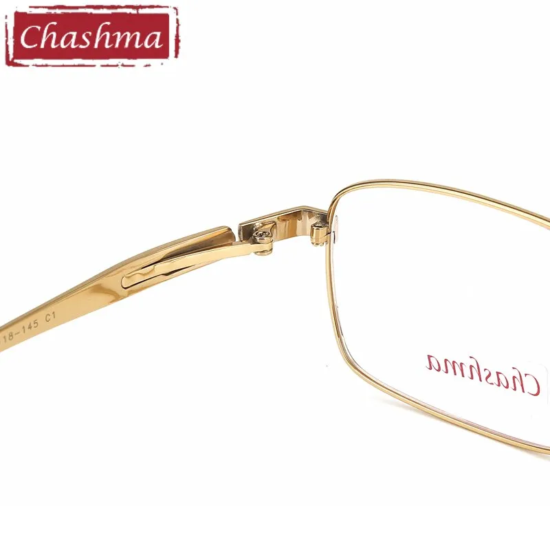 Chashma Ottica Men's Full Rim Large Square Titanium Eyeglasses 9979