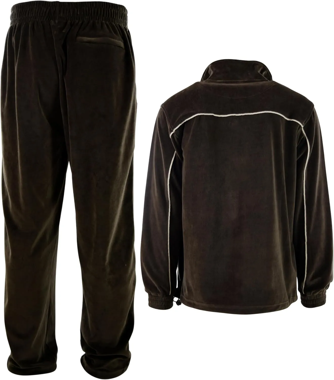 ChoiceApparel Mens Velour Tracksuit with Zippered Pockets