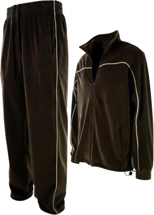 ChoiceApparel Mens Velour Tracksuit with Zippered Pockets