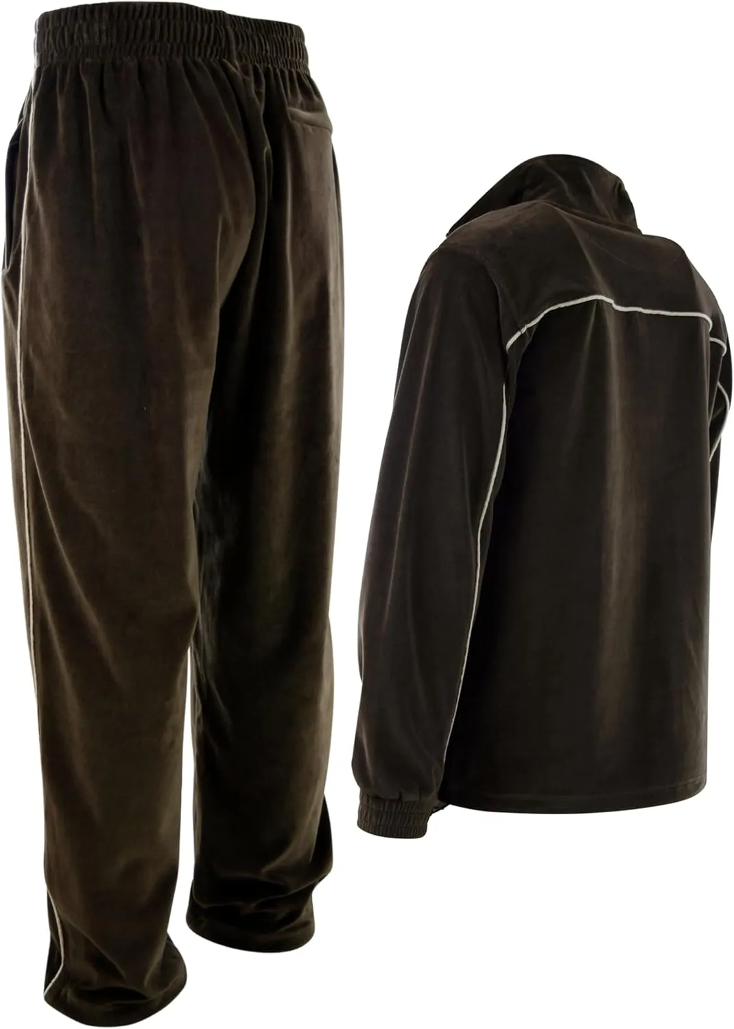 ChoiceApparel Mens Velour Tracksuit with Zippered Pockets