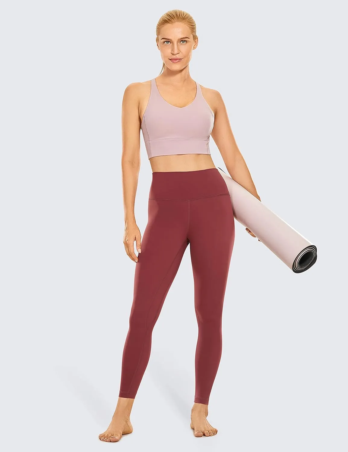 CRZ YOGA Womens Naked Feeling Leggings 25 Inches - High Waisted Workout Yoga Pants