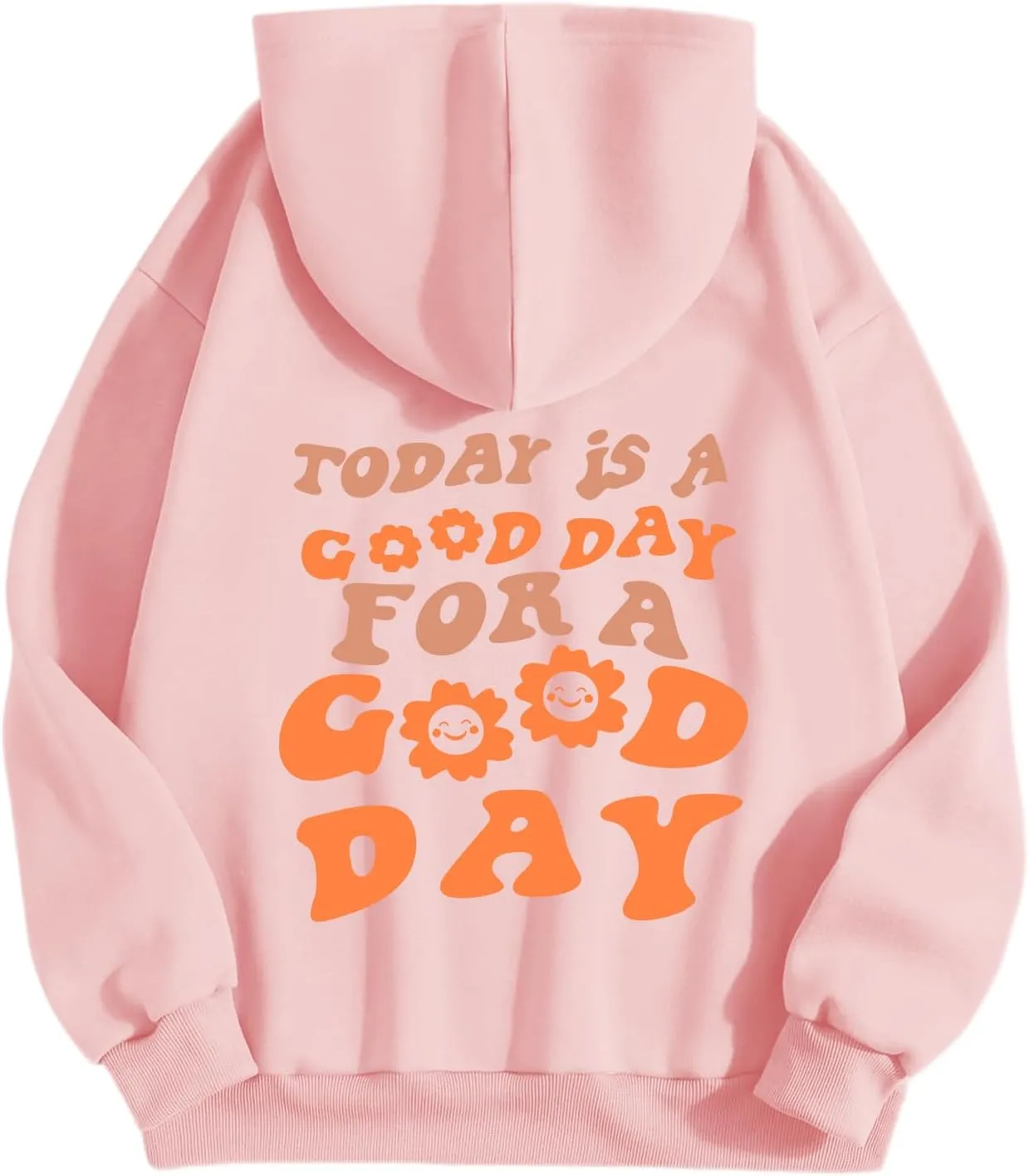 Cute Graphic Hoodies for Teen Girls Aesthetic Preppy Sweatshirts Inspirational Letter Slogan Loose Fit Pullover Tops