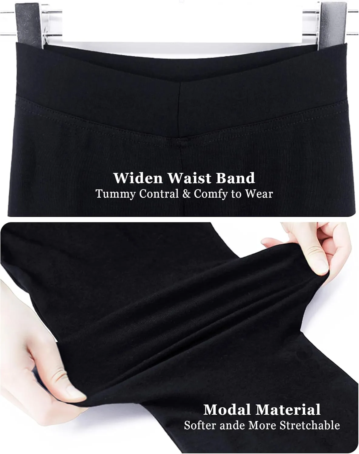 Daydance Modal Girls Kids Black Leggings Pants for Ballet, Dance, Gymnastic, Yoga, Daily Life