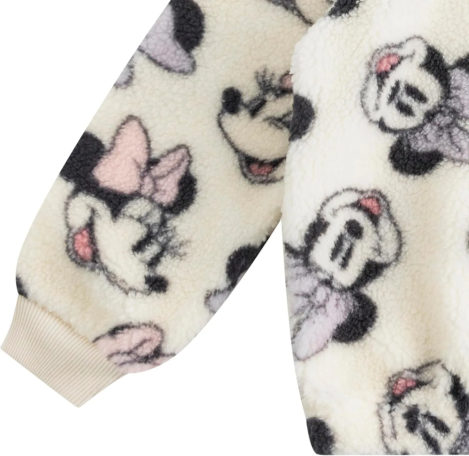 Disney Minnie Mouse Winnie the Pooh Girls Sherpa Coat Jacket for Infant, Toddler, and Big Kids