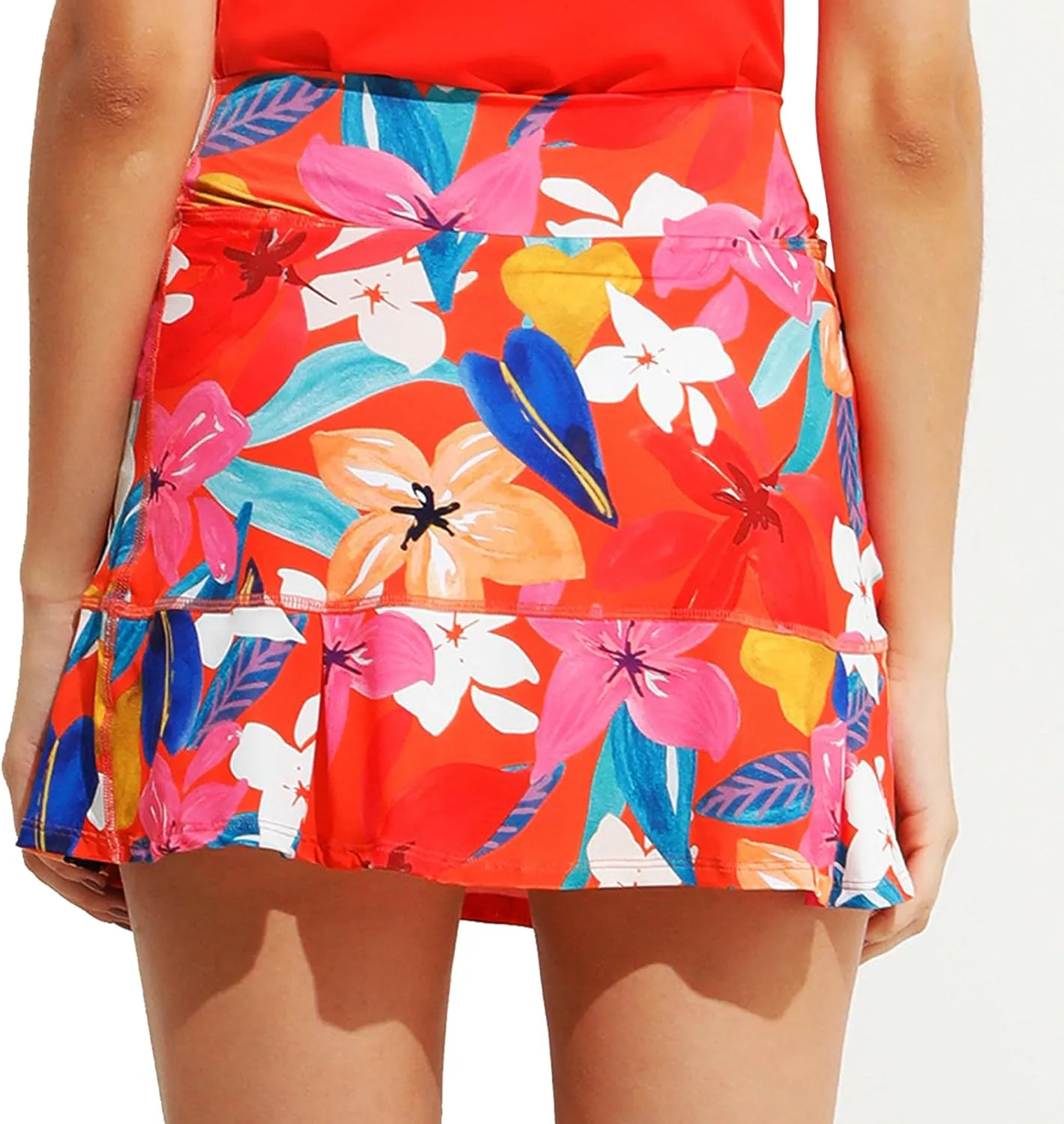 Dona Jo Official JoJo Women Skirt - Pleated Tennis Skirt w/Shorts & Built in Deep Pockets, Active Wear Clothing