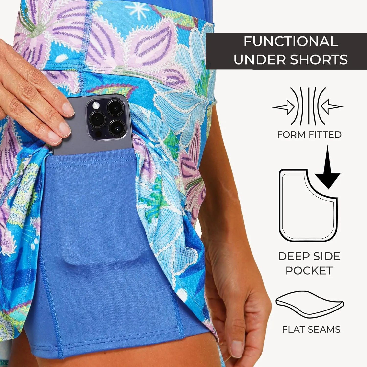 Dona Jo Official JoJo Women Skirt - Pleated Tennis Skirt w/Shorts & Built in Deep Pockets, Active Wear Clothing