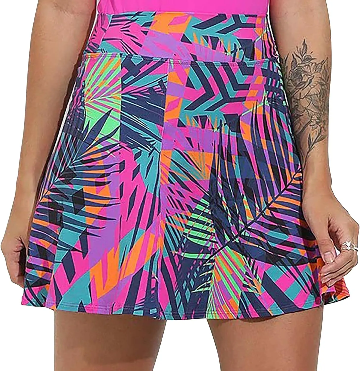 Dona Jo Ultimate Women's Active Performance Dri Fit Skirt - A-line Tennis and Golf Skort w/Shorts & Pockets for Sports