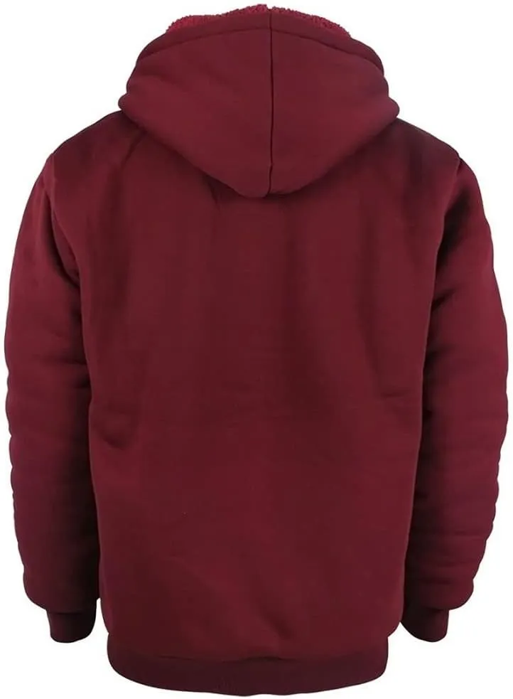Facitisu Boys Fleece Hoodies Youth Sherpa Lined Full Zip Hooded Jacket Child Athletic Winter Warm Sweatshirts